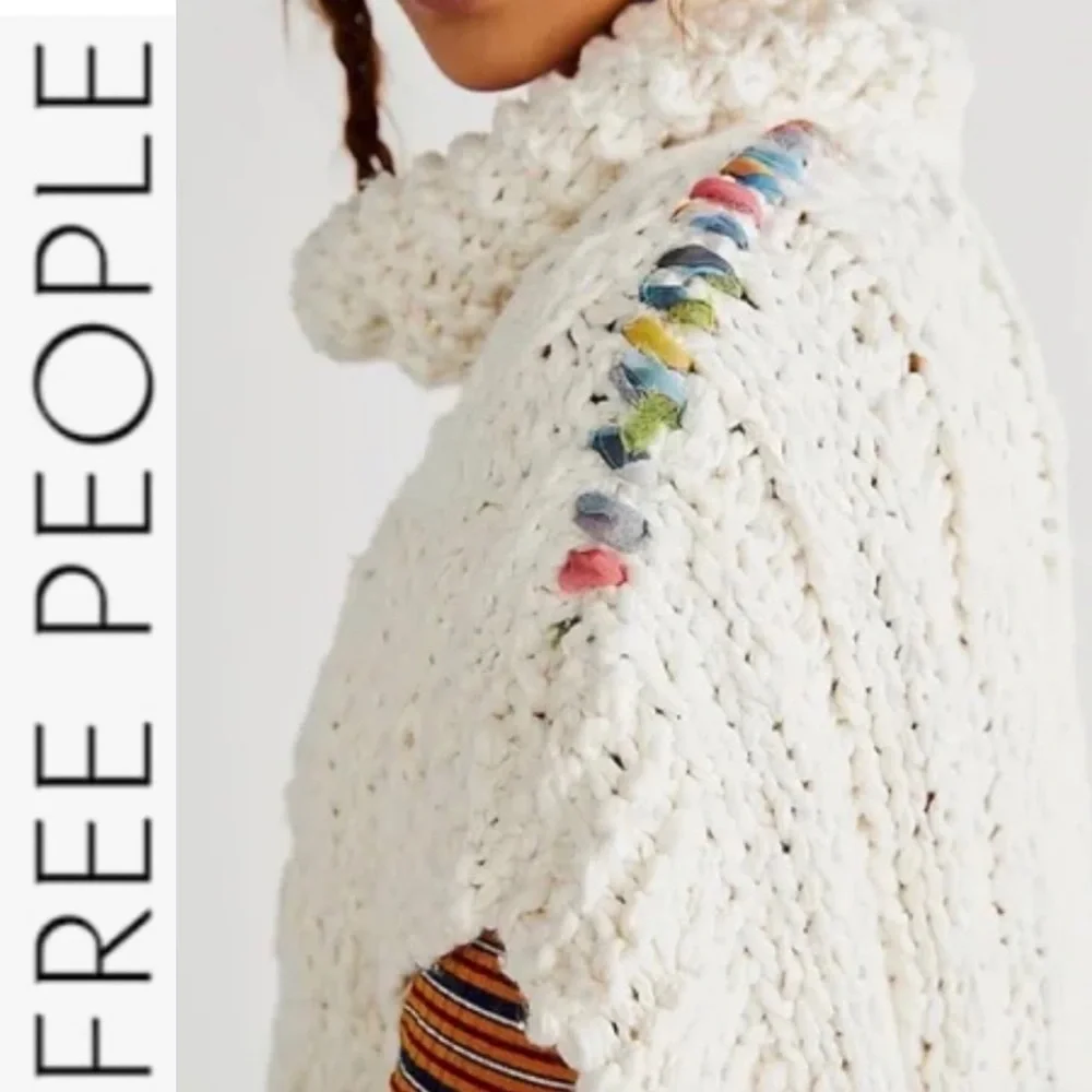 FINAL PRICE RARE FP x WeTheFree Care Sari Not Sari Organic Knit Sweater xs/s - Picture 3 of 16